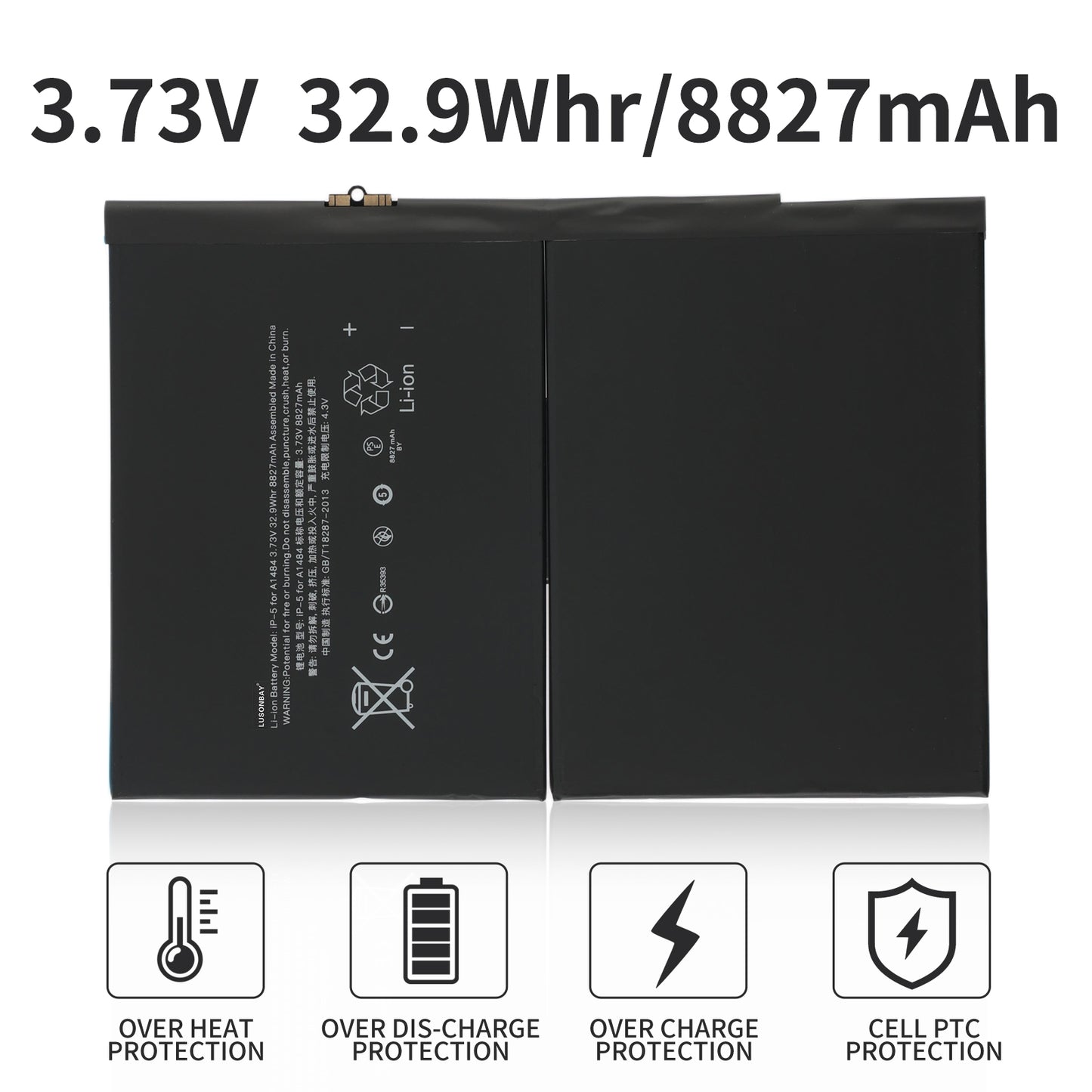 A1484-3.73V-32.9Wh-iPad-Battery