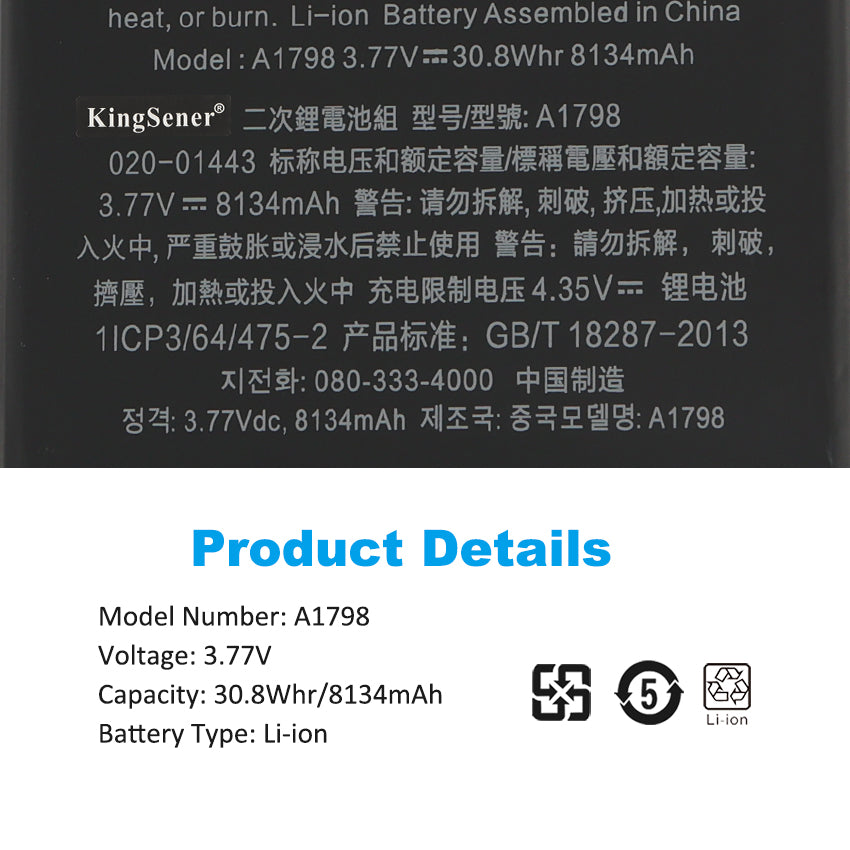 Replacement Battery A1798 For Apple iPad Pro 10.5 Inch