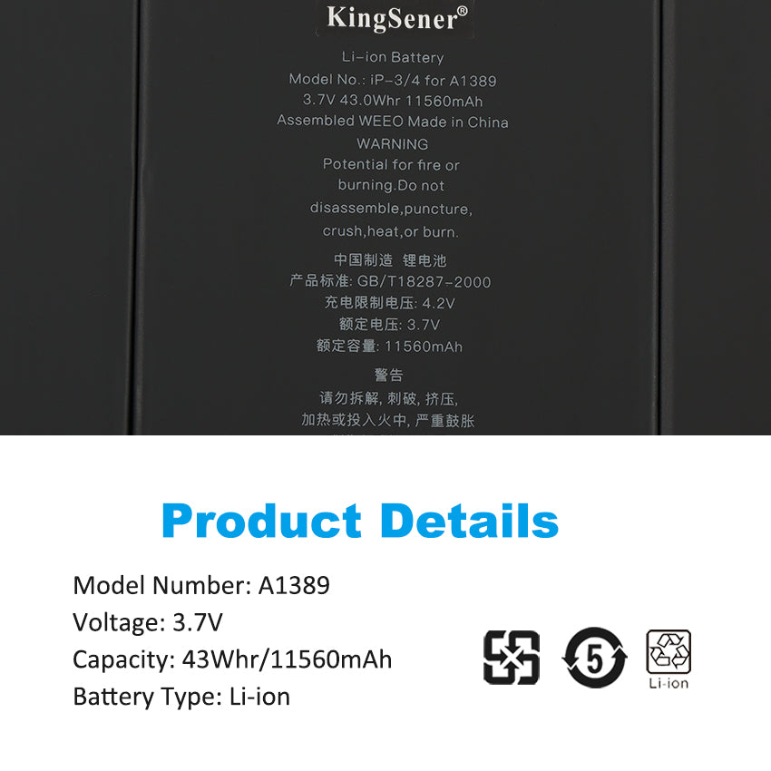 Apple-iPad-A1389-Battery