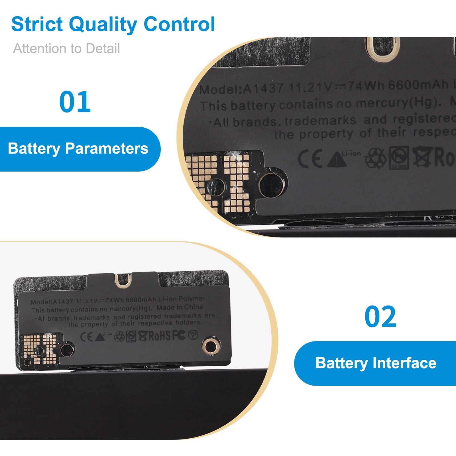 Apple-A1437-11.21V-74Wh-MacBook-Battery