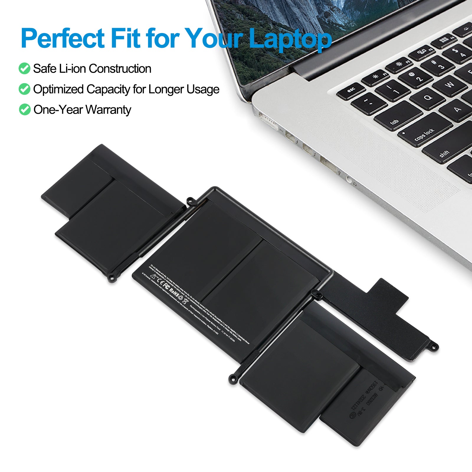 Apple-A1493-11.34V-6330mAh-MacBook-Battery