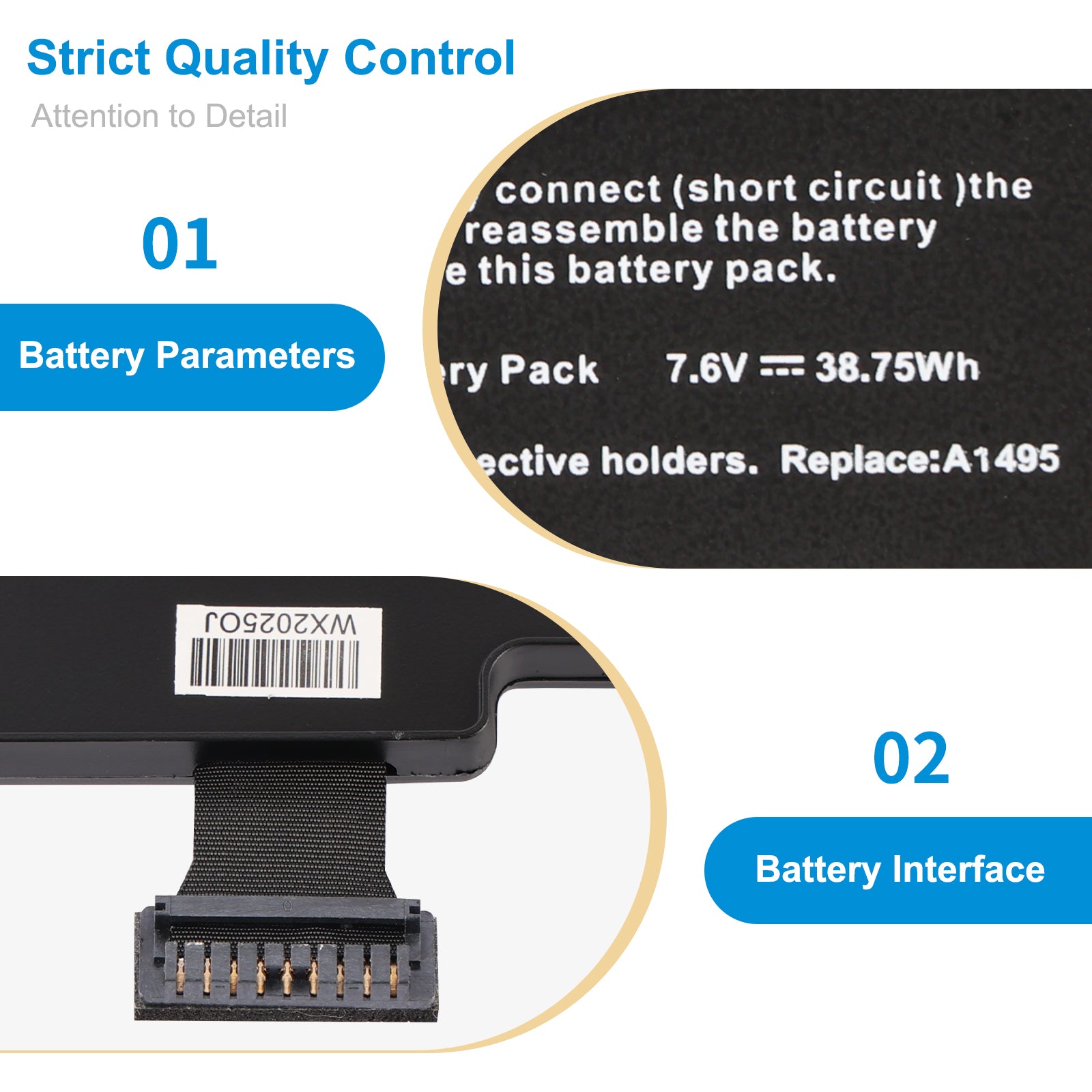 Apple-A1495-7.6V-5100mAh-MacBook-Battery