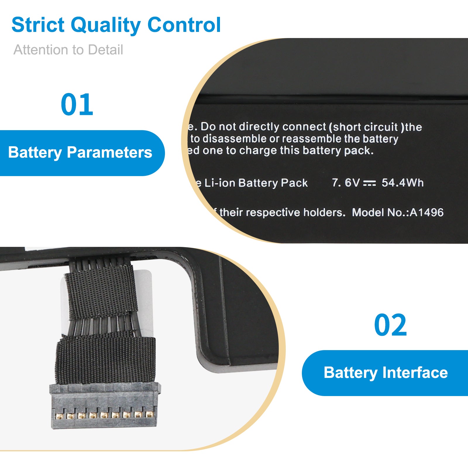 Apple-A1496-7.6V-7150mAh-MacBook-Battery