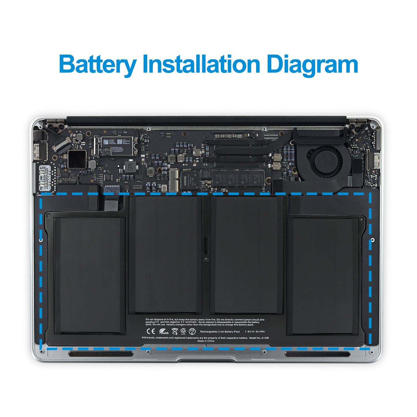 Apple-A1496-7.6V-7150mAh-MacBook-Battery