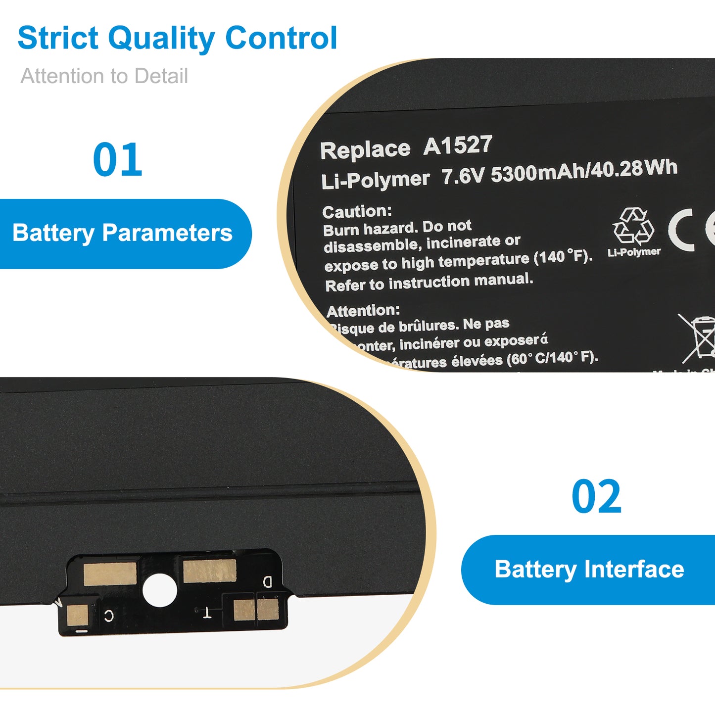 Apple-A1527-7.55V-5300mAh-MacBook-Battery