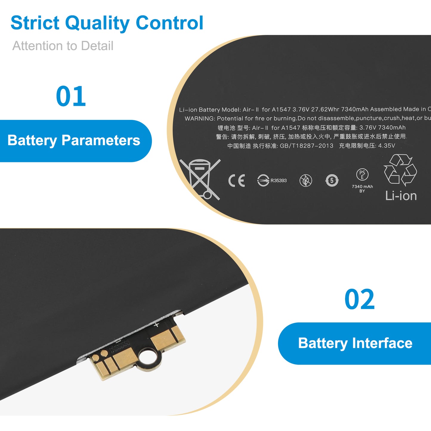 Apple-A1547-3.76V-7340mAh-iPad-Battery