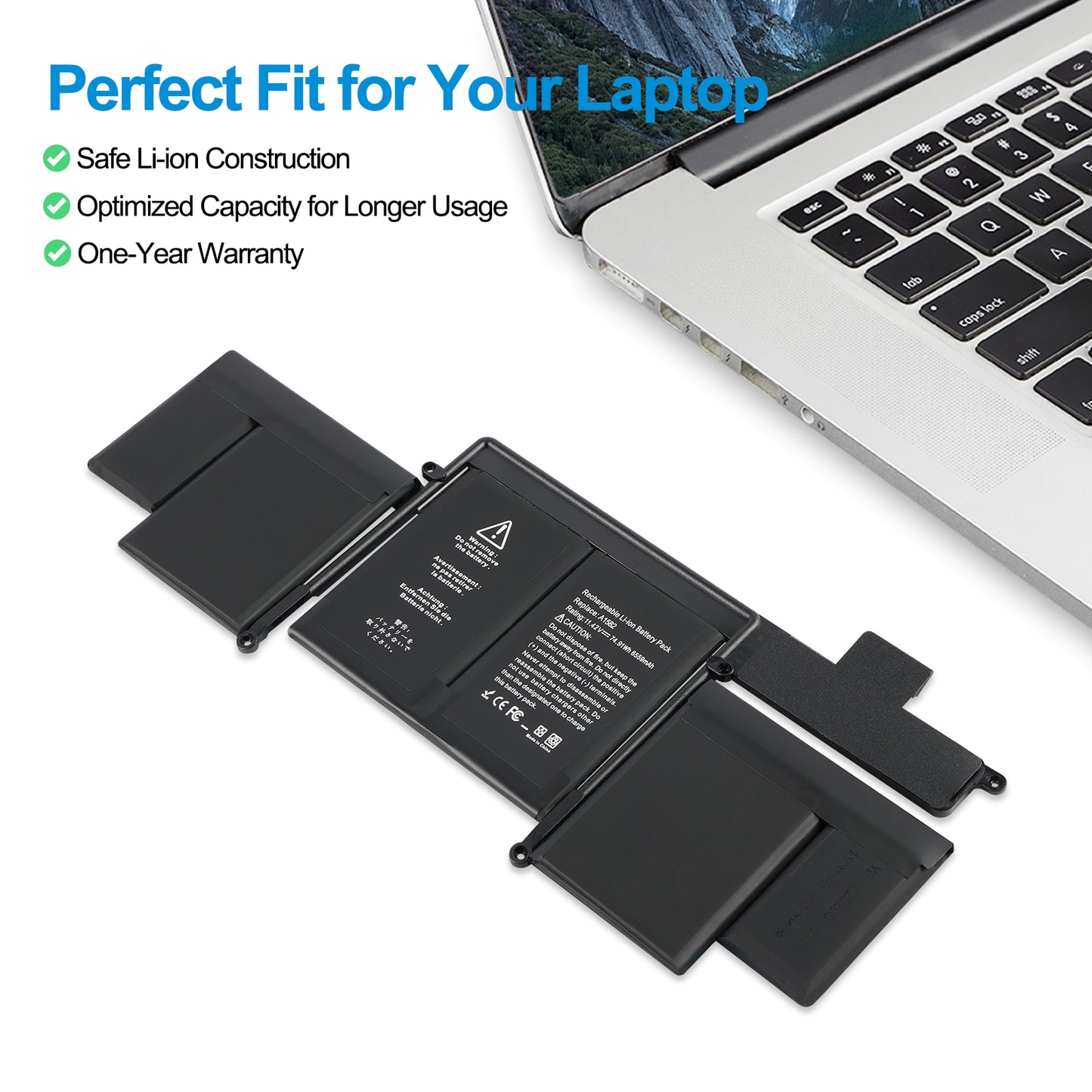 Apple-A1582-11.42V-6559mAh-MacBook-Battery