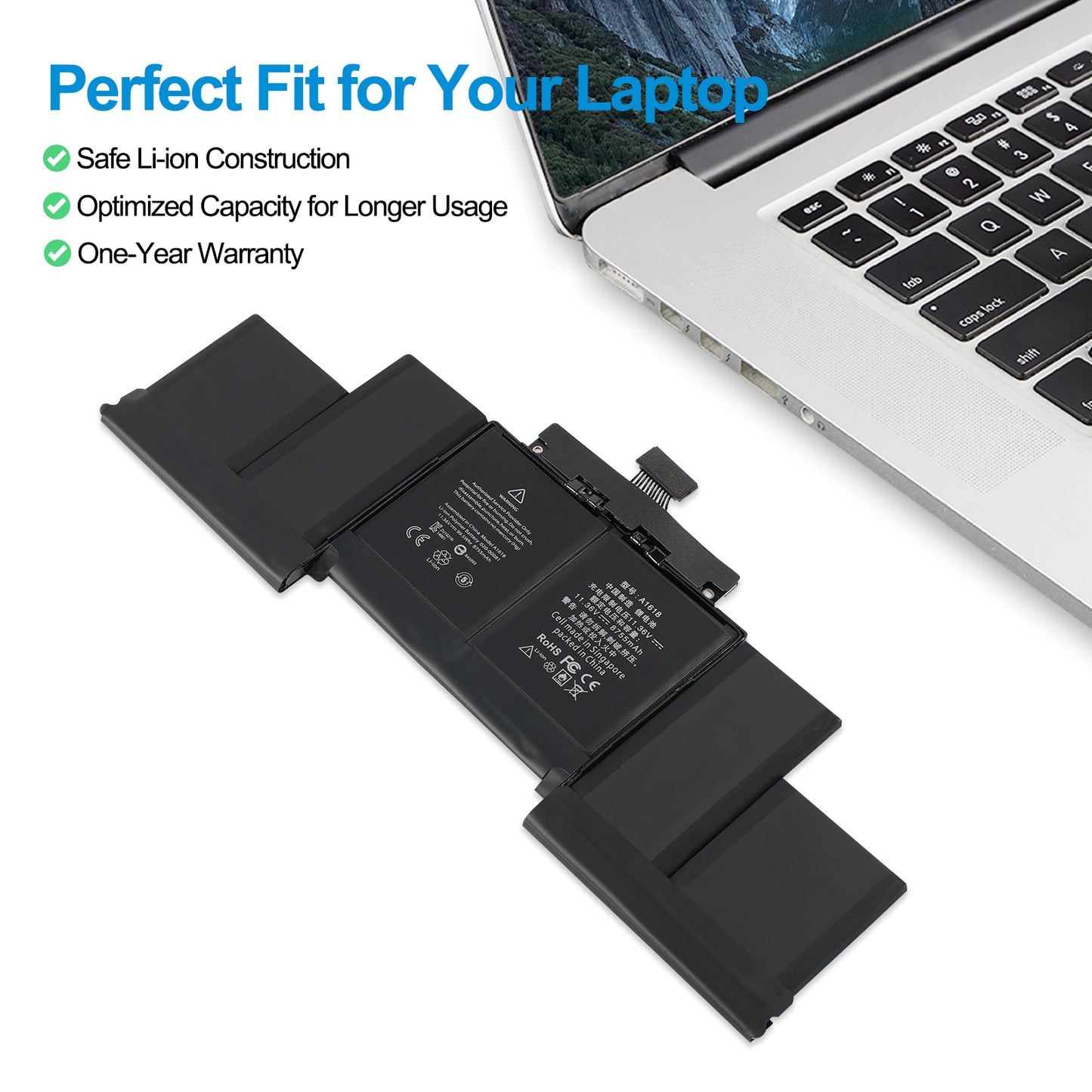 Apple-A1618-11.36V-8755mAh-MacBook-Battery