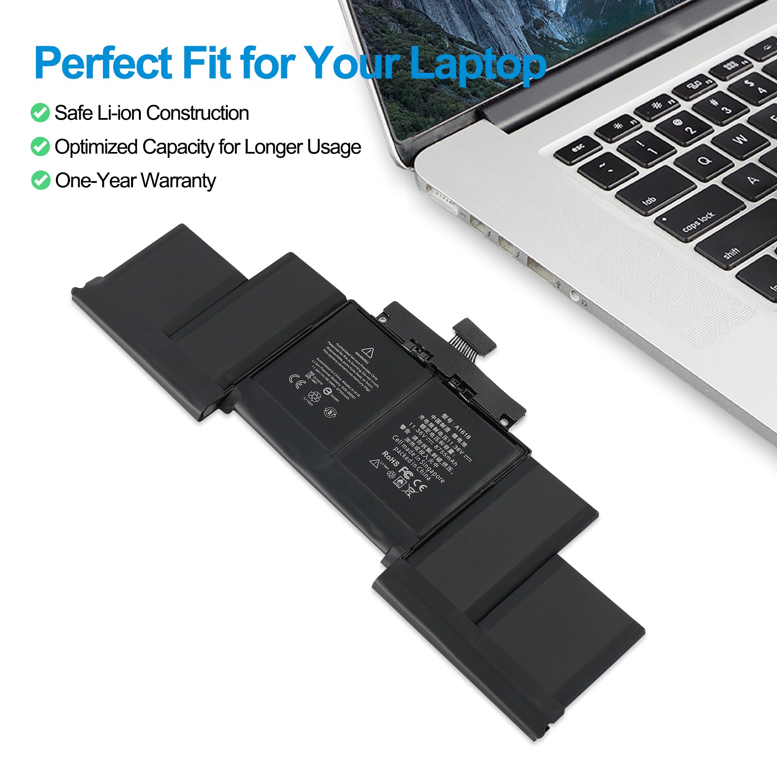 Apple-A1618-11.36V-8755mAh-MacBook-Battery