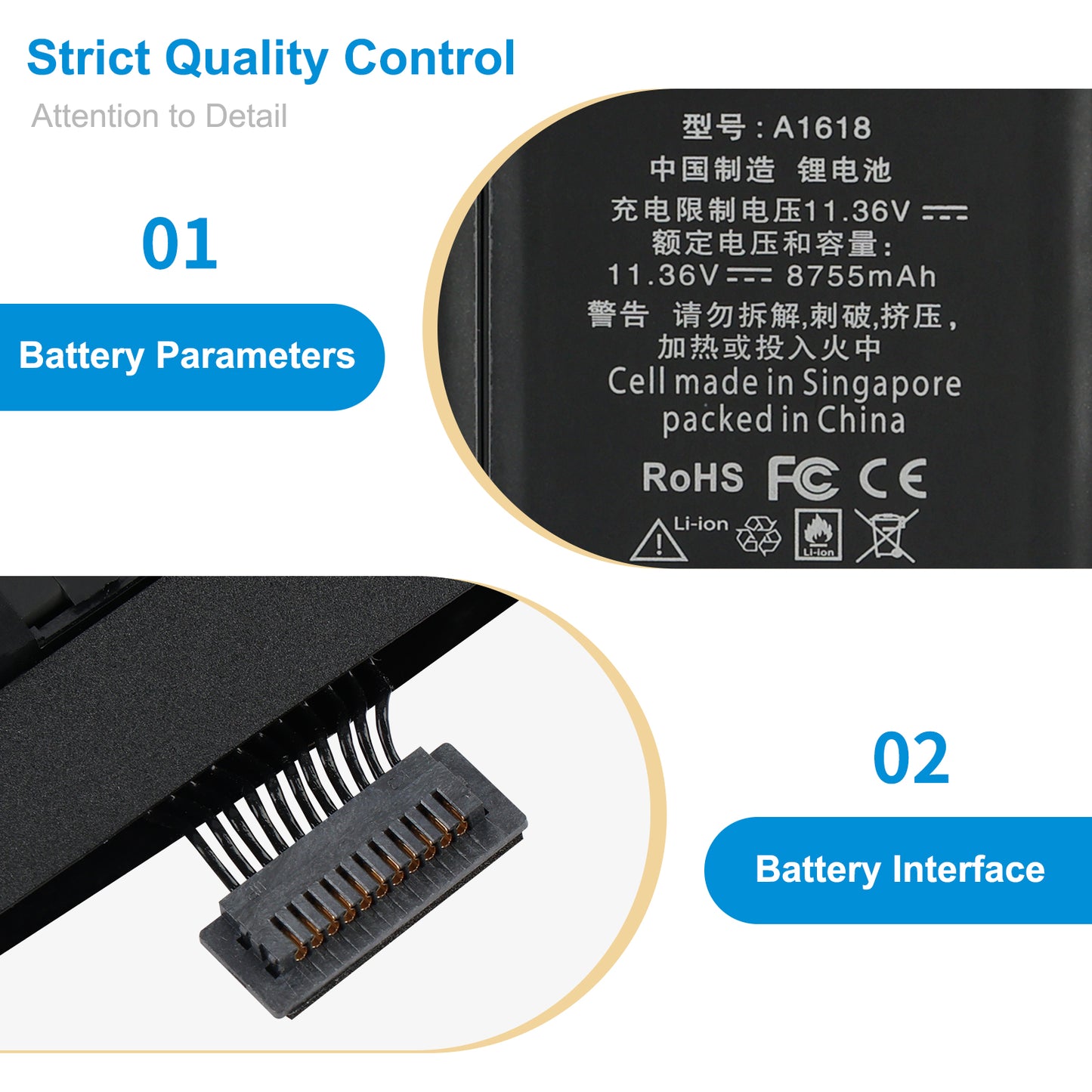 Apple-A1618-11.36V-8755mAh-MacBook-Battery