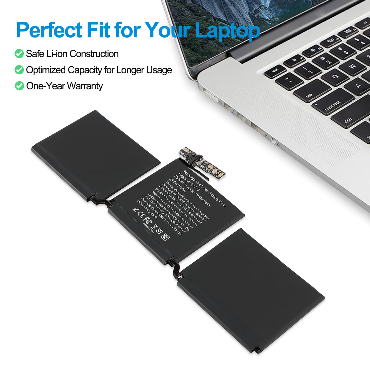 Apple-A1713-11.4V-4781mAh-MacBook-Battery