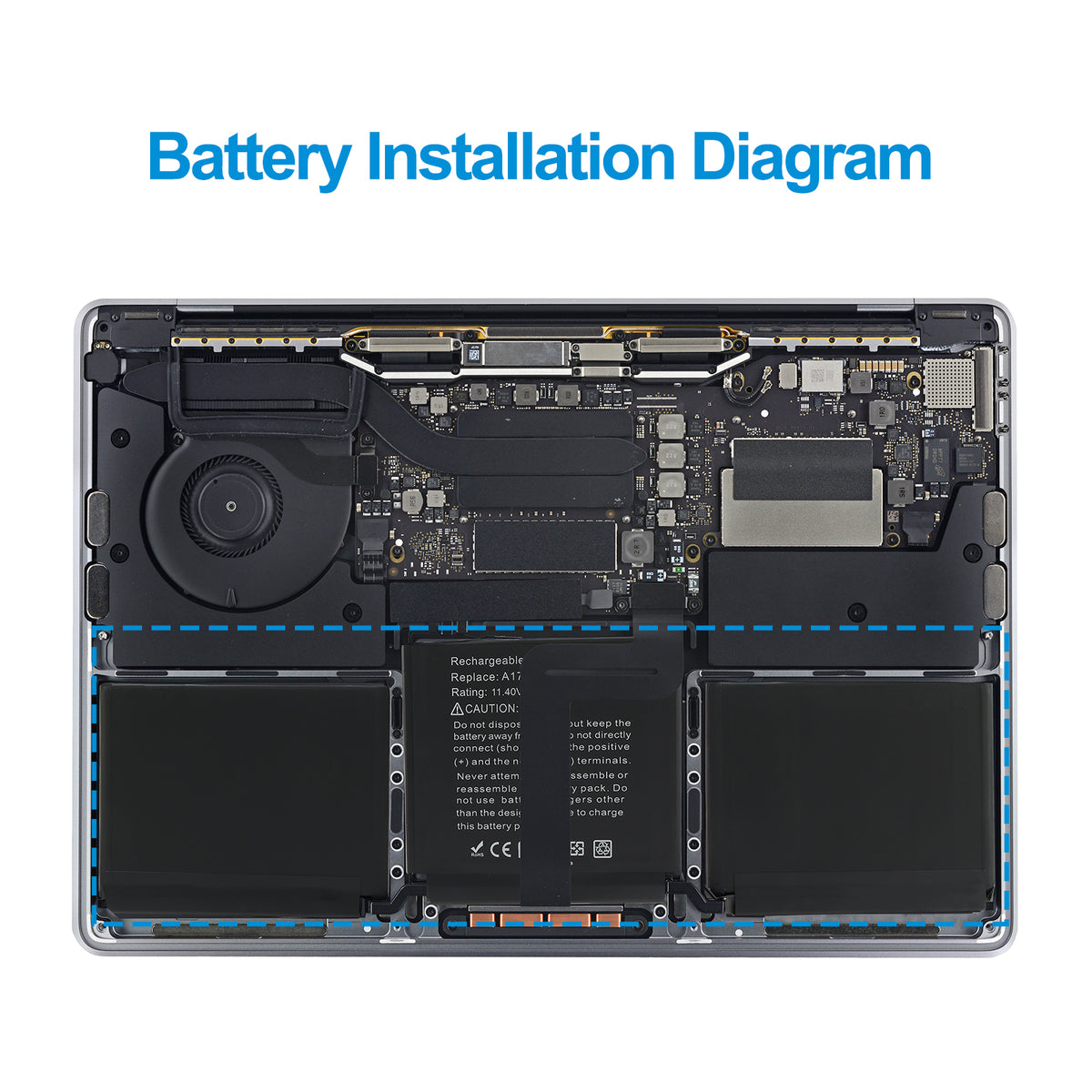 Apple-A1713-11.4V-4781mAh-MacBook-Battery
