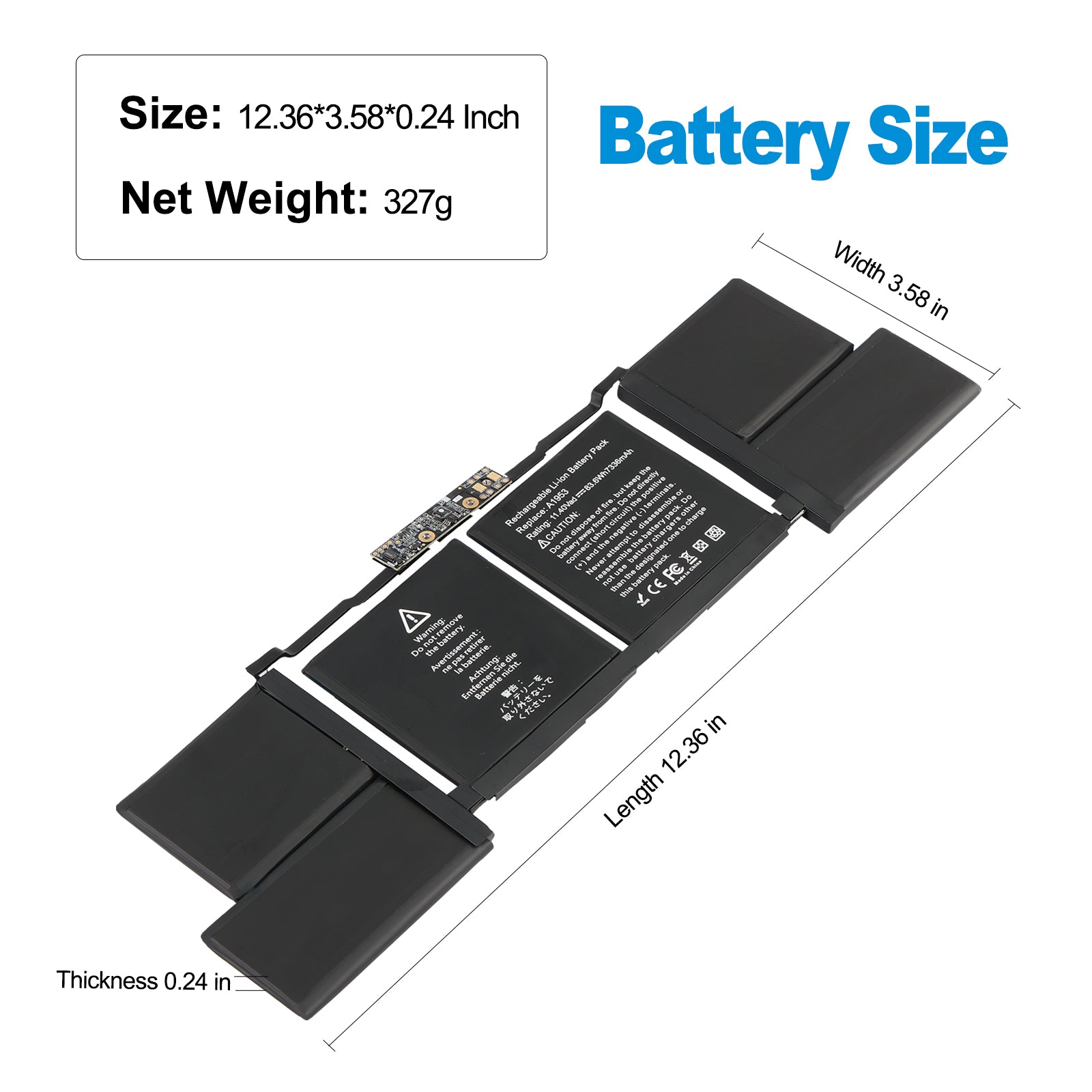 Apple-A1953-11.4V-7336mAh-MacBook-Battery