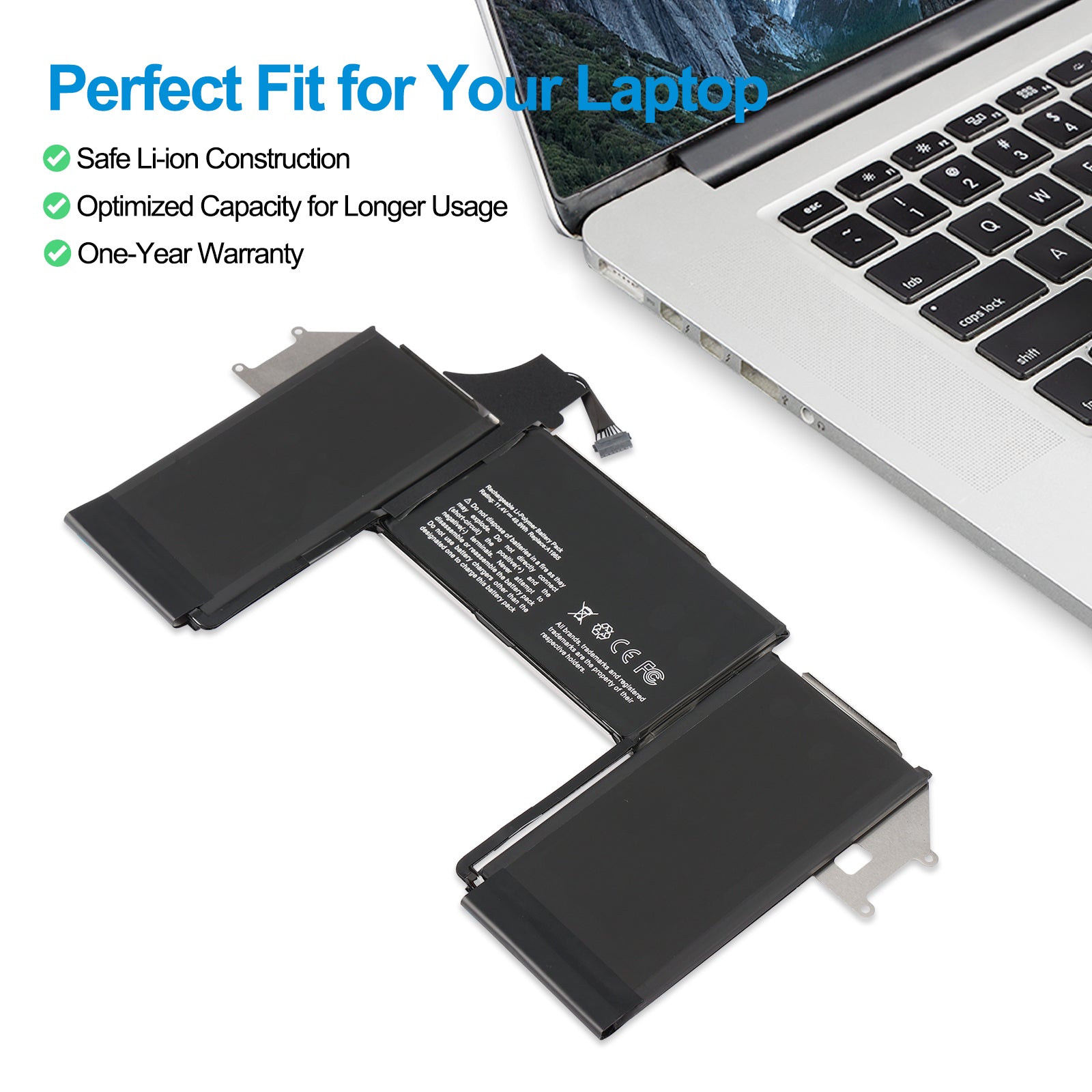 Apple-A1965-11.4V-4379mAh-MacBook-Battery