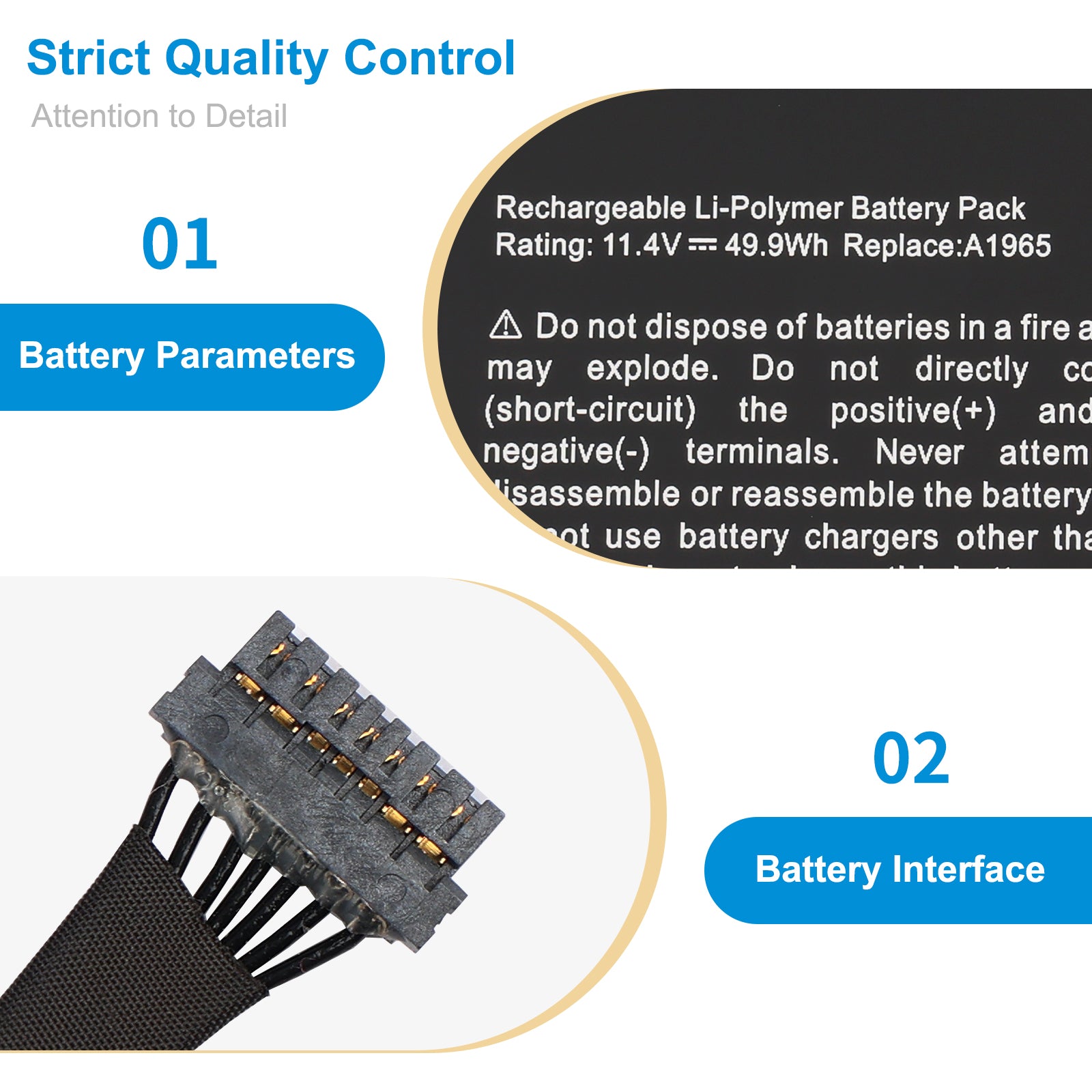Apple-A1965-11.4V-4379mAh-MacBook-Battery