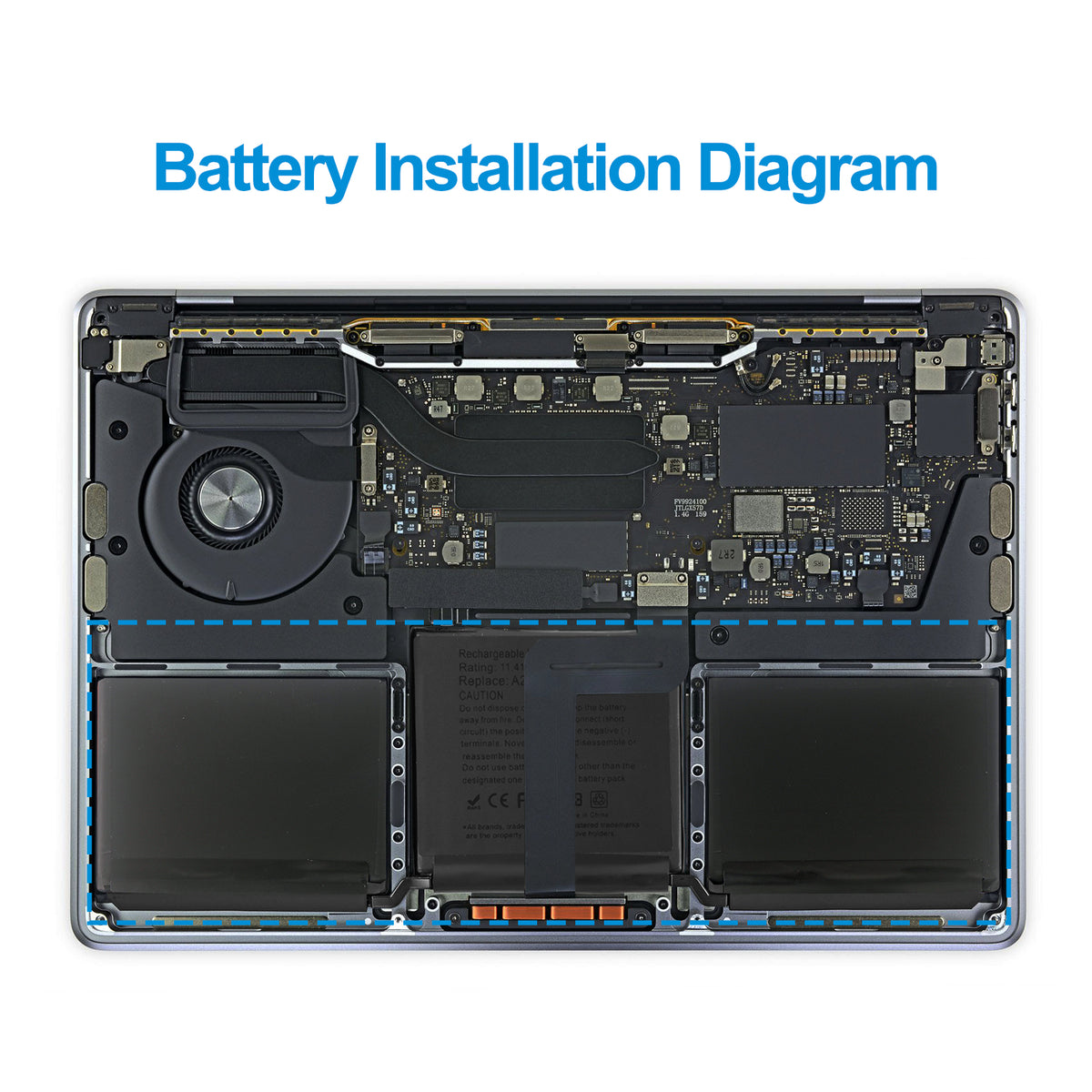 Apple-A2171-11.4V-5103mAh-MacBook-Battery