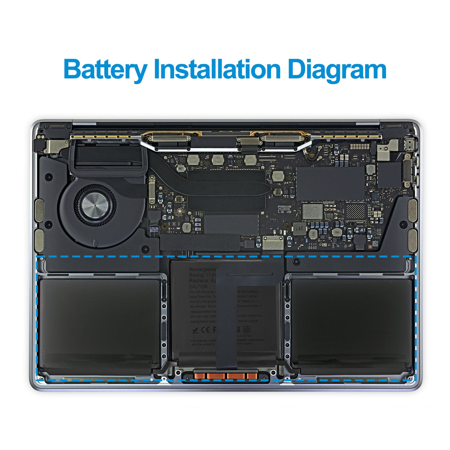 Apple-A2171-11.4V-5103mAh-MacBook-Battery
