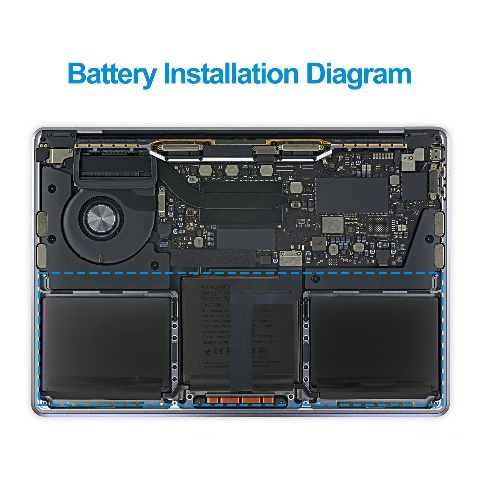 Apple-A2171-11.4V-5103mAh-MacBook-Battery