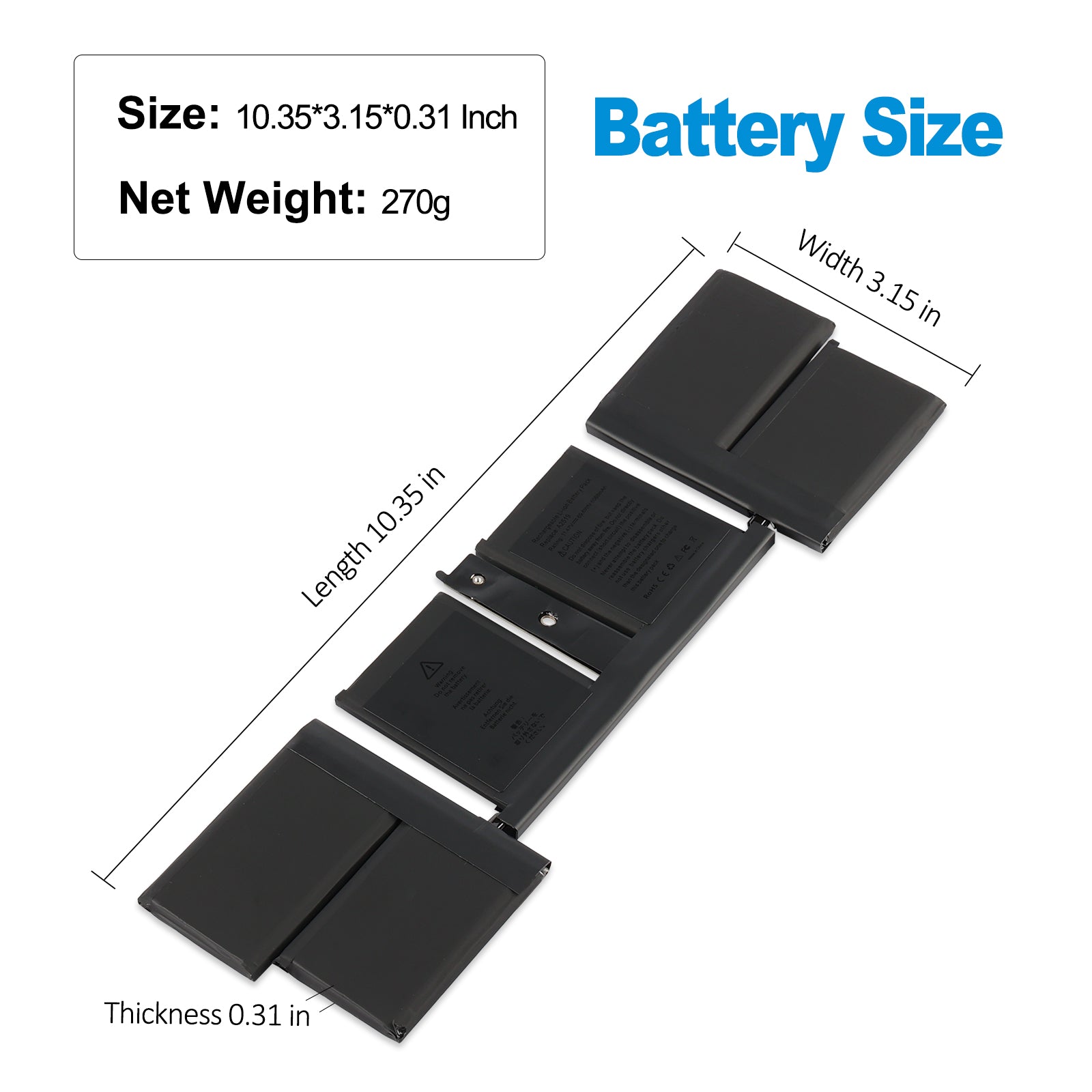 Apple-A2519-11.47V-6068mAh-MacBook-Battery