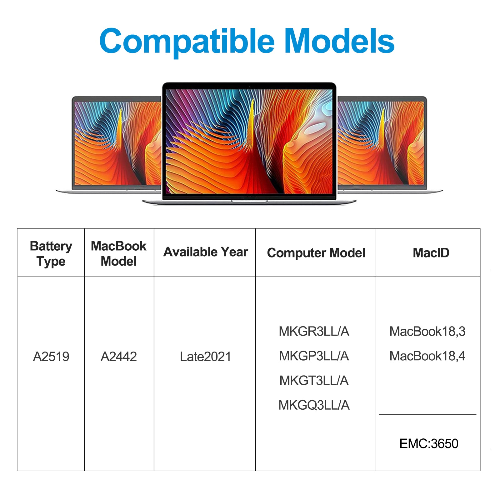 Apple-A2519-11.47V-6068mAh-MacBook-Battery