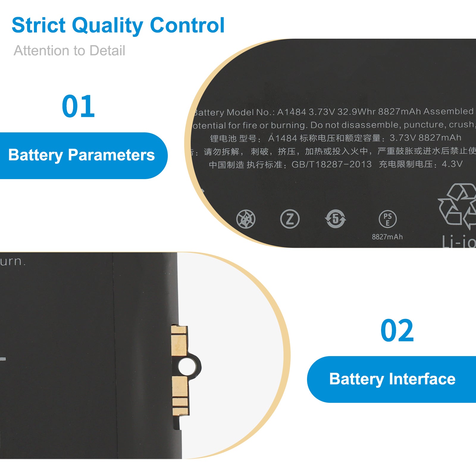 Apple-iPad-A1484-3.73V-8827mAh-Battery