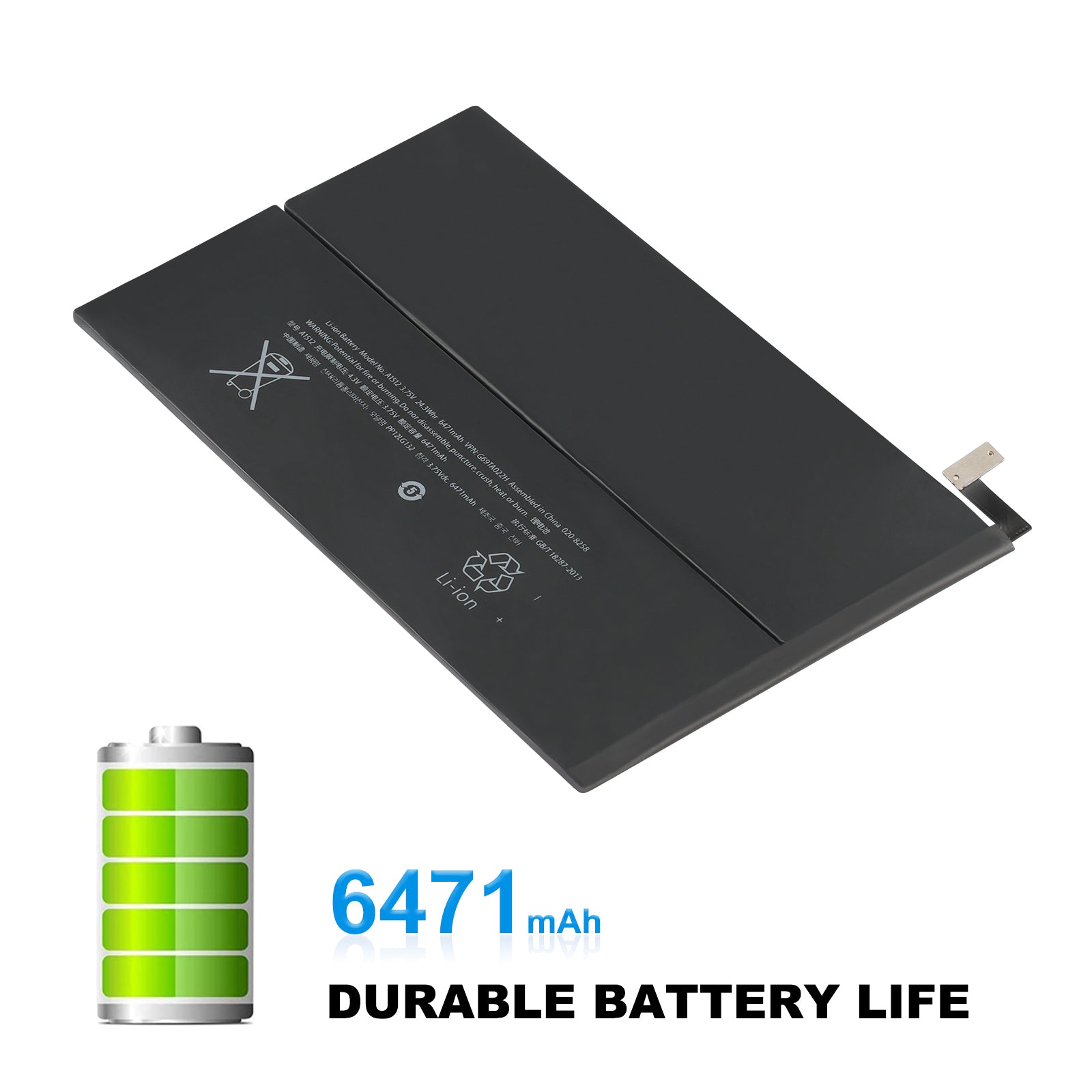 Apple-iPad-A1512-3.5V-6471mAh-Battery