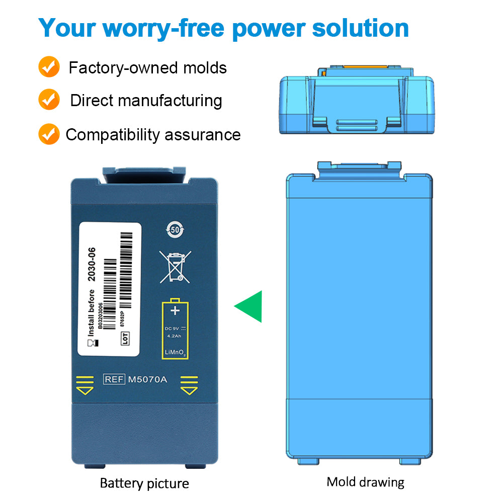 US M5070A For Home Defibrillator Replacement Battery 9V