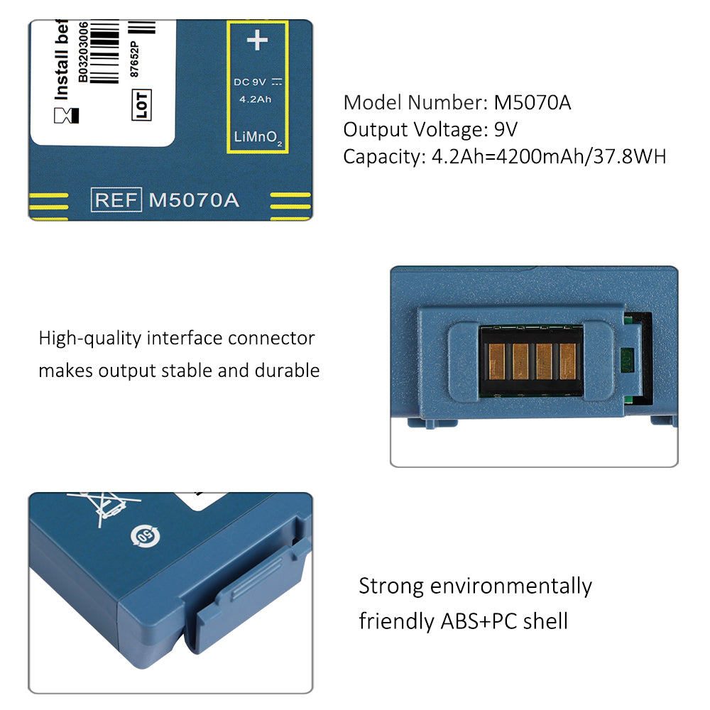 US M5070A For Home Defibrillator Replacement Battery 9V