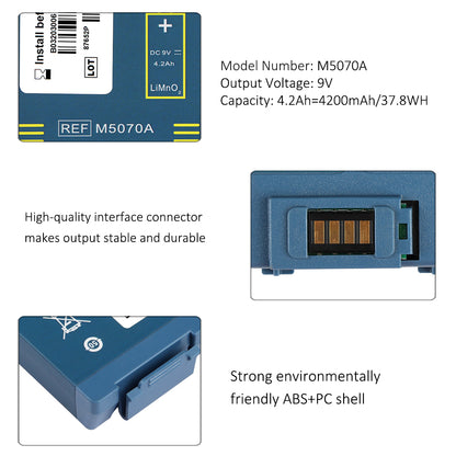 US M5070A For Home Defibrillator Replacement Battery 9V